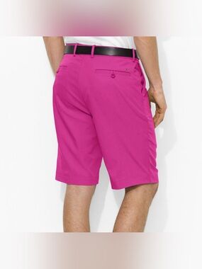 Ralph Lauren Mens RLX Golf Cypress Microfiber Slim Straight Leg Shorts Pink